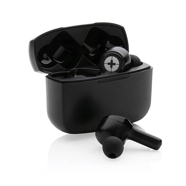 Swiss Peak ANC TWS earbuds, black - black