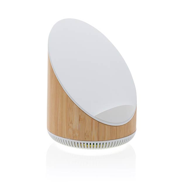 Ovate 5W Bambus Lautsprecher mit 15W WirelessCharger, braun - Bräune