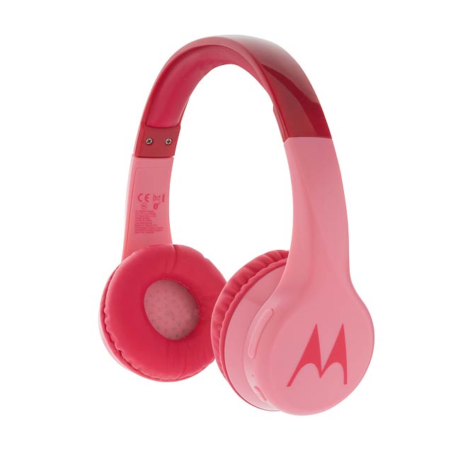 Motorola JR 300 kids wireless safety headphone, pink - pink