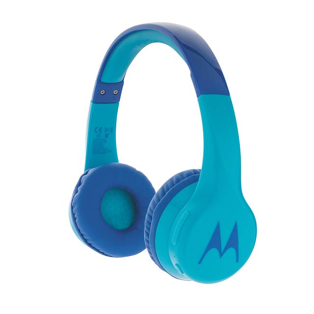 Dětská bezpečnostní bezdrátová sluchátka Motorola JR300, mod - modrá