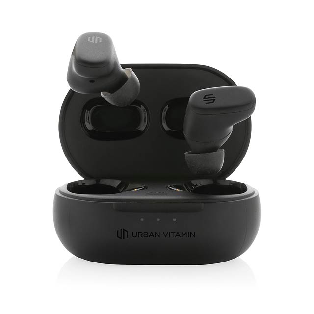 Urban Vitamin Gilroy hybrid ANC and ENC earbuds, black - black