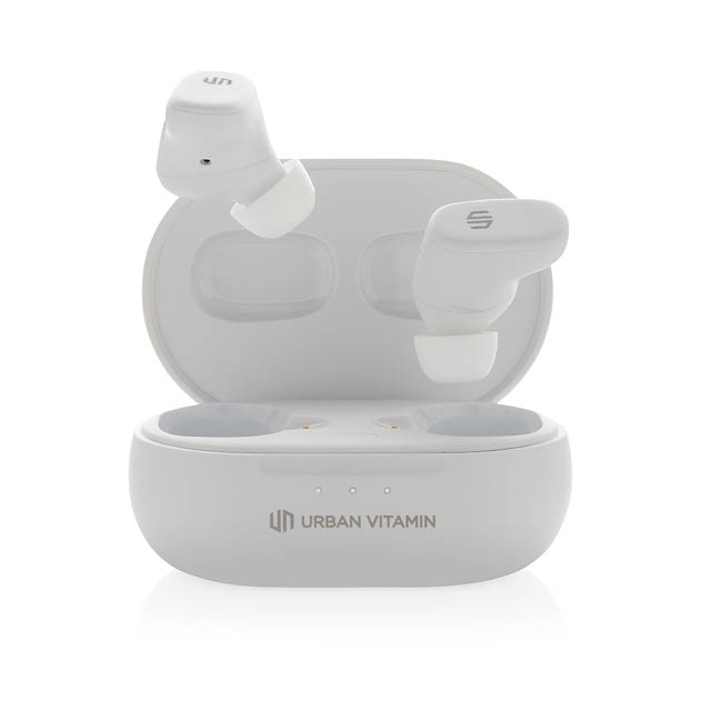 Urban Vitamin Gilroy hybrid ANC and ENC earbuds, white - white