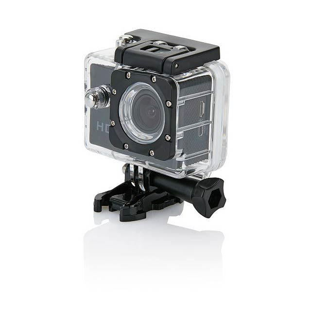 Action camera inc 11 accessories, black/black - black