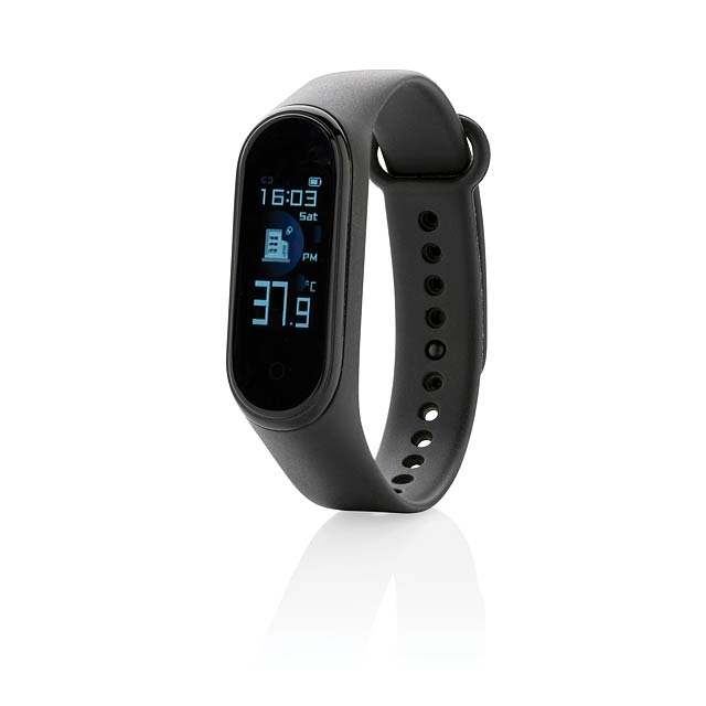 Stay Healthy with temperature measuring, black - black