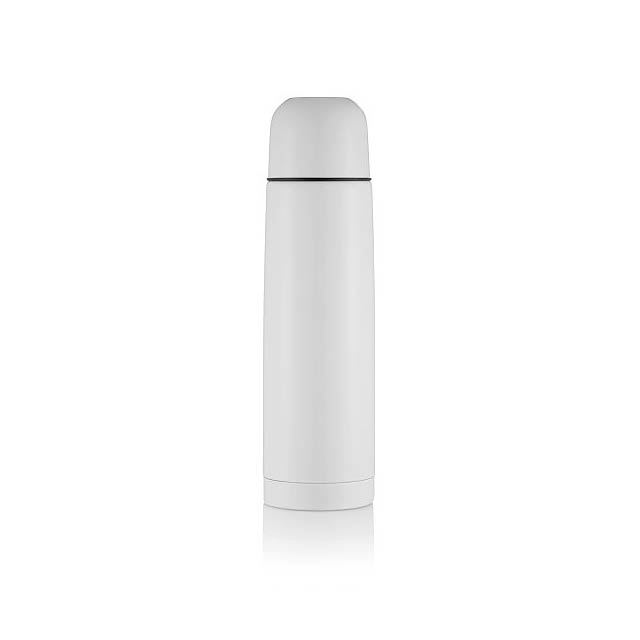 Stainless steel flask  - white - foto