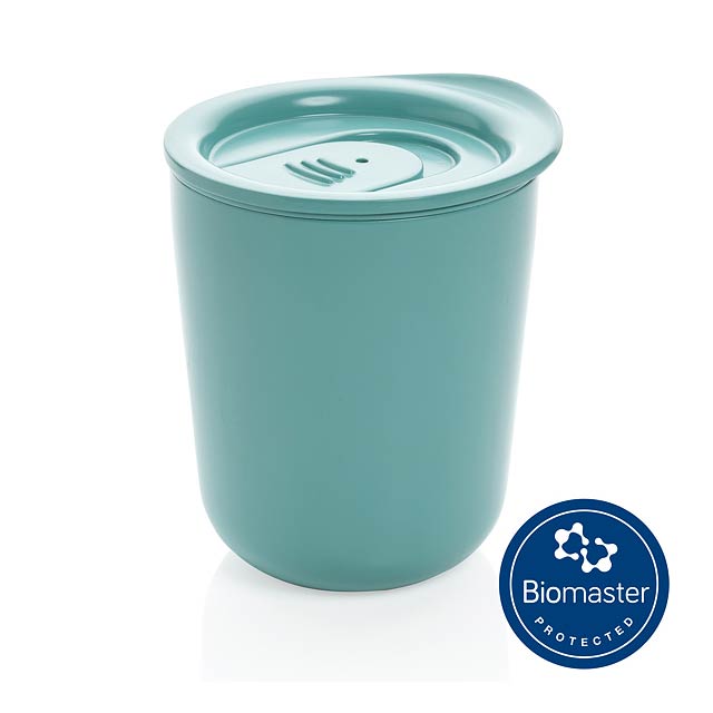 Simplistic antimicrobial coffee tumbler, green - green