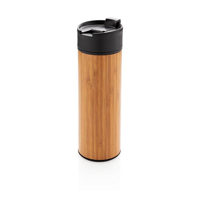 Bogota vacuum bamboo coffee mug - brown