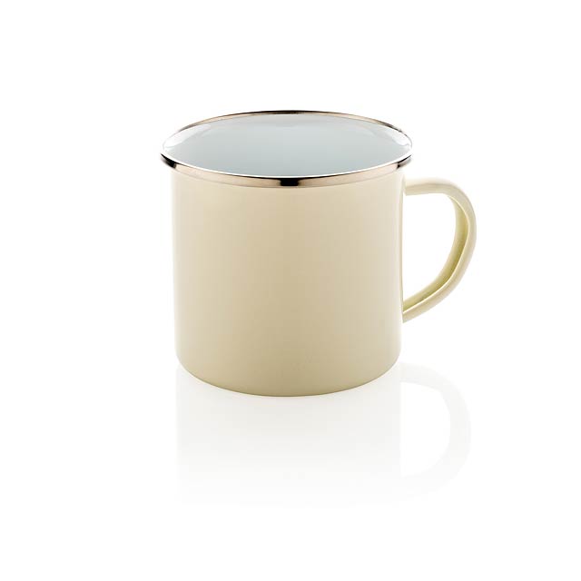 Vintage enamel mug - white