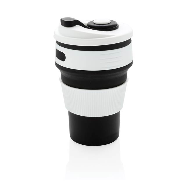 Foldable silicone cup - black