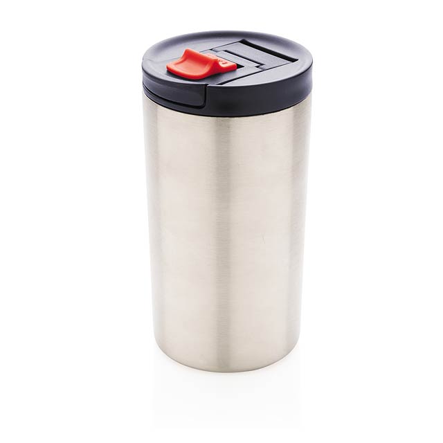 Double wall vacuum leakproof lock mug 300ml, silver - silver