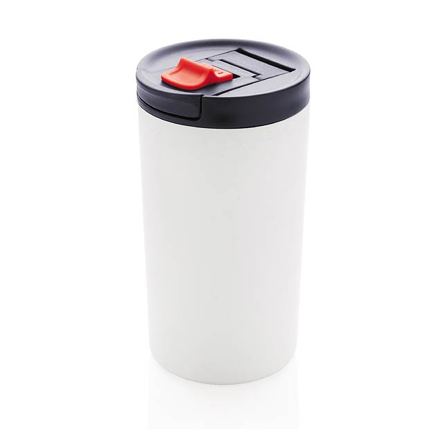 Double wall vacuum leakproof lock mug 300ml, white - white