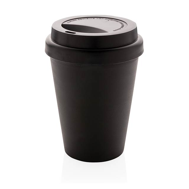 Reusable double wall coffee cup 300ml - black