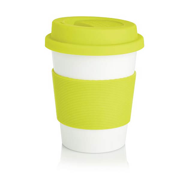 PLA coffee cup, white/Green - lime
