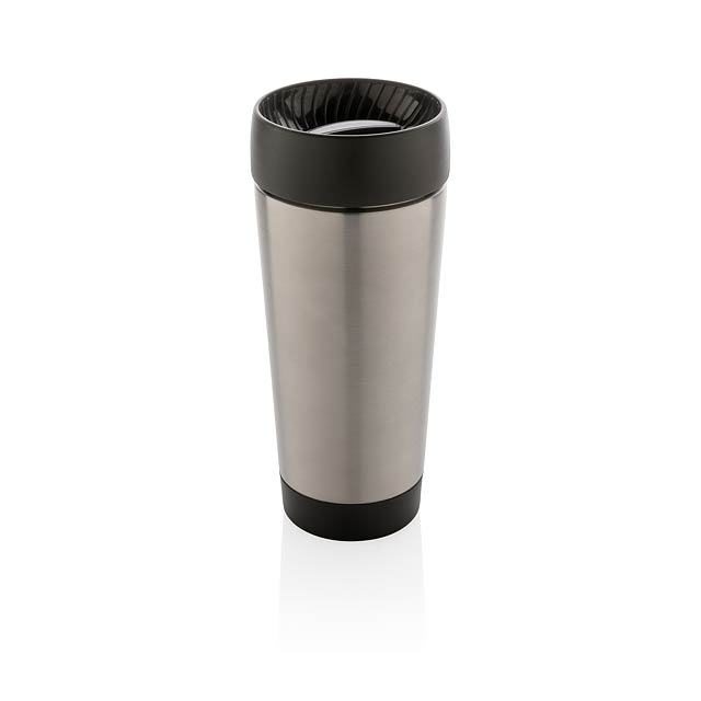 Easy clean vacuum coffee tumbler - silver