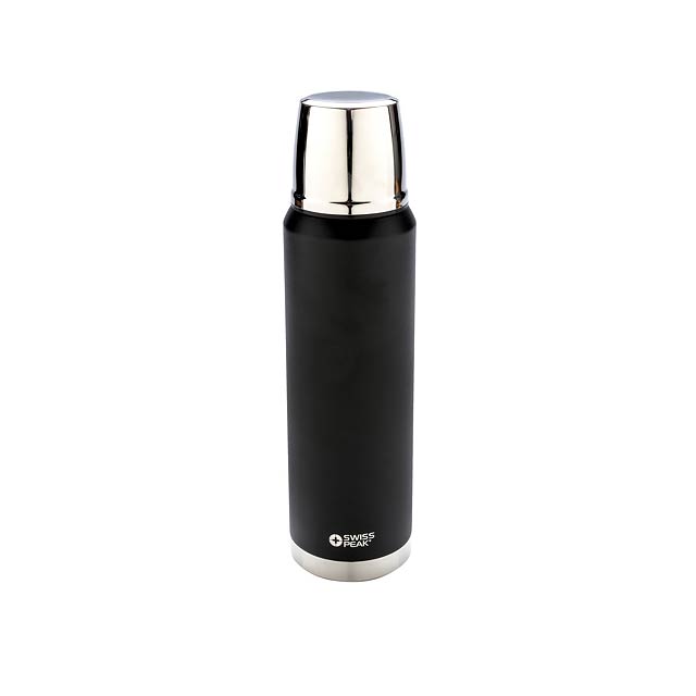 Swiss Peak Elite 1L copper vacuum flask - black