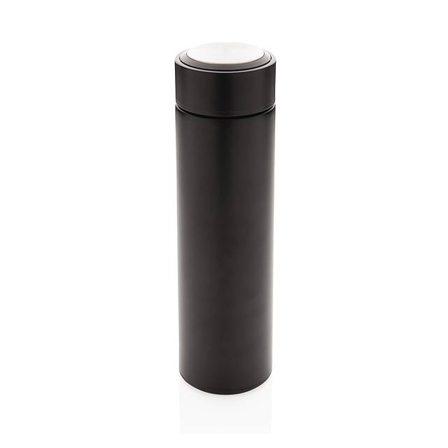 Vacuum stainless steel bottle, black - black