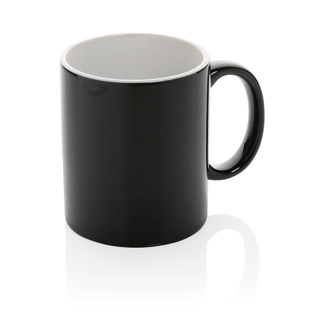 Ceramic classic mug, black - black