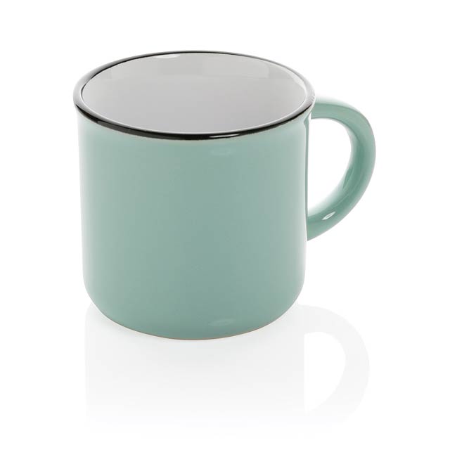 Vintage ceramic mug, green - green