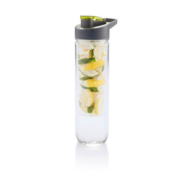 Water bottle with infuser, green - green