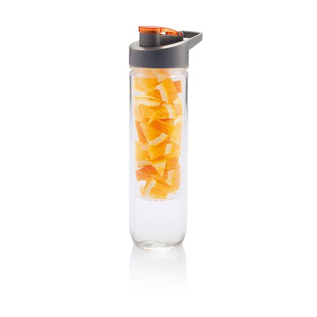 Wasserflasche mit Aromafach, orange - Orange