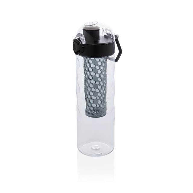 Honeycomb lockable leak proof infuser bottle - black