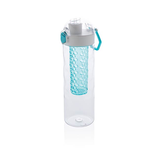 Honeycomb lockable leak proof infuser bottle - turquoise