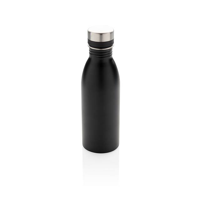 Deluxe stainless steel water bottle - black
