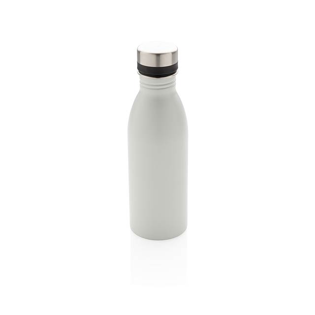 Deluxe stainless steel water bottle - white