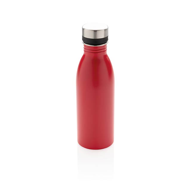 Deluxe stainless steel water bottle - red
