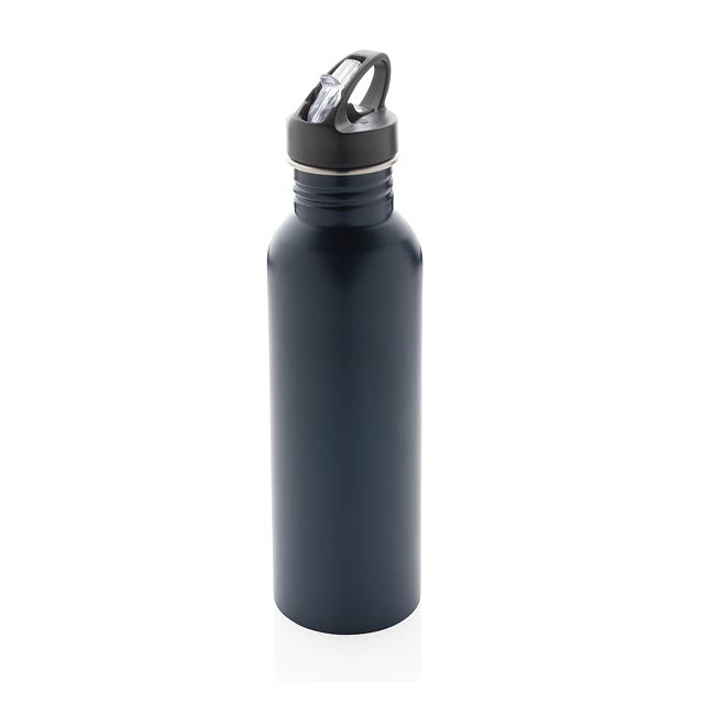 Deluxe Sportflasche aus Edelstahl, navy blau - blau