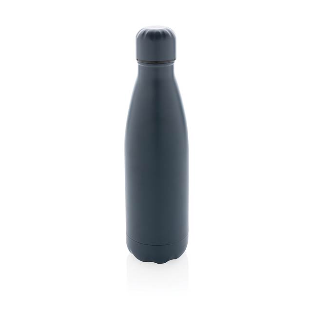 Einfarbige Vakuumisolierte Stainless Steel Flasche, blau - blau