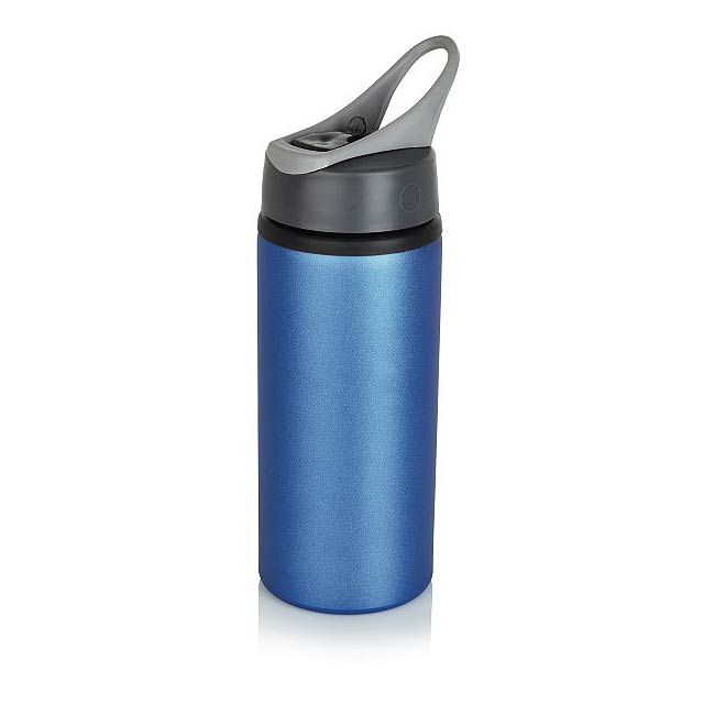 Aluminium sport bottle, blue - blue