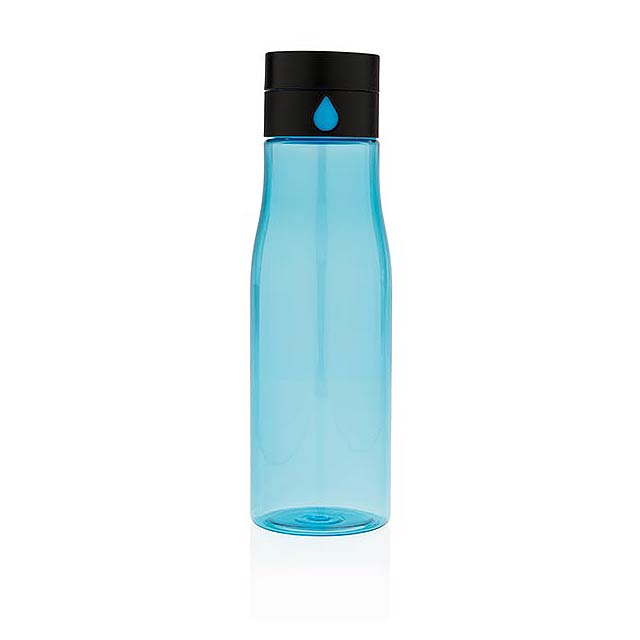 Tritanová láhev Aqua sledující pitný režim - modrá
