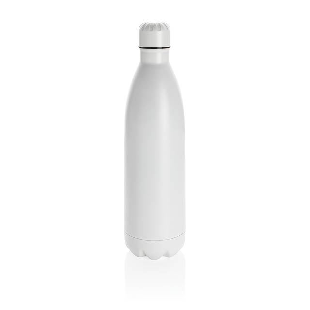 Solid color vacuum stainless steel bottle 1L, white - white