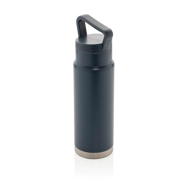 Leakproof vacuum on-the-go bottle with handle, blue - blue