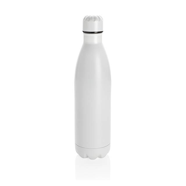 Solid color vacuum stainless steel bottle 750ml, white - white