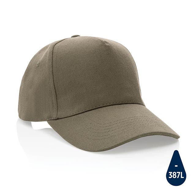 Impact 5 Panel Kappe aus 280gr rCotton mit AWARE™ Tracer, gr - Grün