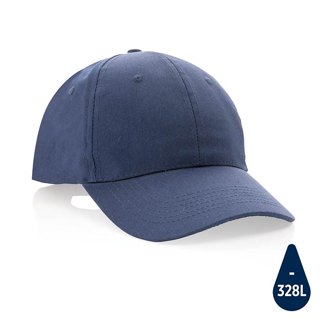 Impact 6 Panel Kappe aus 190gr rCotton mit AWARE™ Tracer, na - blau