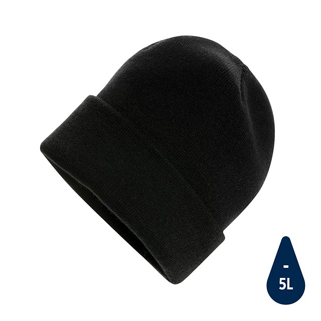 Impact Polylana® Beanie mit AWARE™ Tracer, schwarz - schwarz