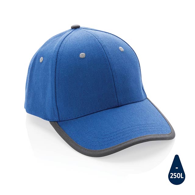 Impact AWARE™ Brushed rcotton 6 panel contrast cap 280gr, bl - blue