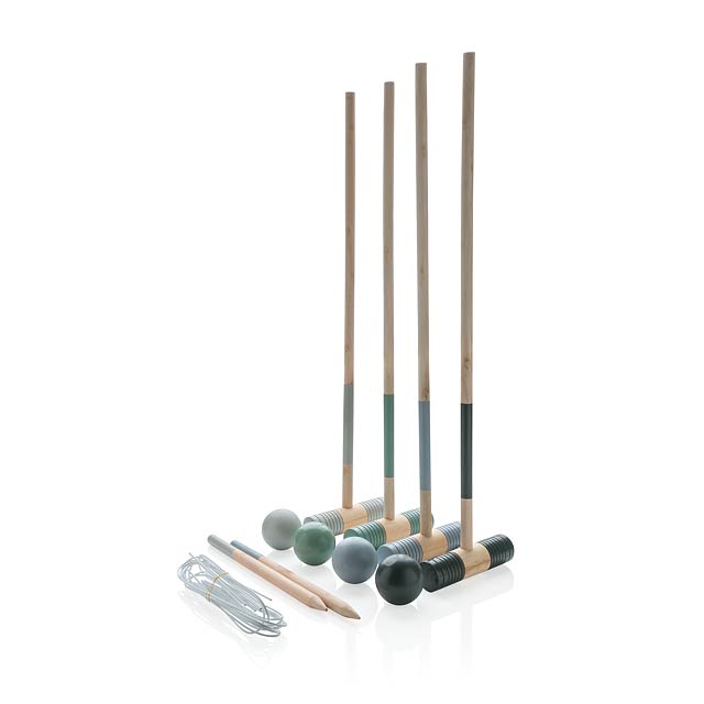 Wooden croquet set, brown - brown