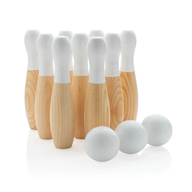 Kegel-Set aus Holz, braun - Bräune