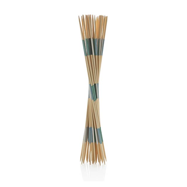 Velká sada hry mikado z bambusu, hnědá - hnedá