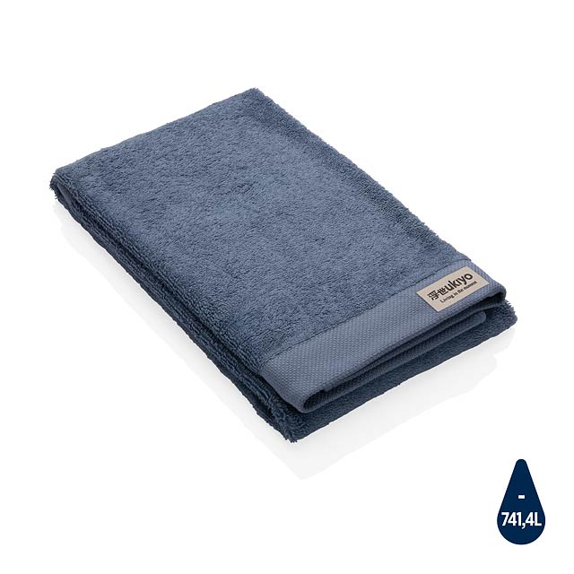 Ukiyo Sakura AWARE™ 500 gsm bath towel 50 x 100cm, blue - blue