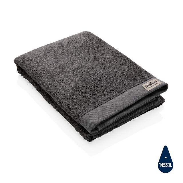 Ukiyo Sakura AWARE™ 500 gsm bath towel 70 x 140cm, grey - black