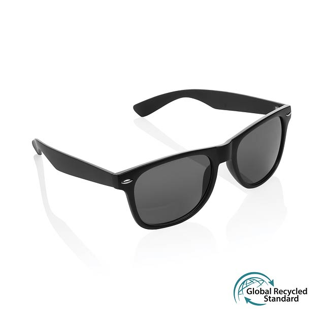 GRS recycled plastic sunglasses, black - black
