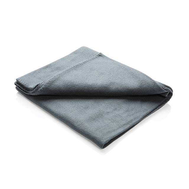 Fleecová deka v pytlíku, antracitová - černá
