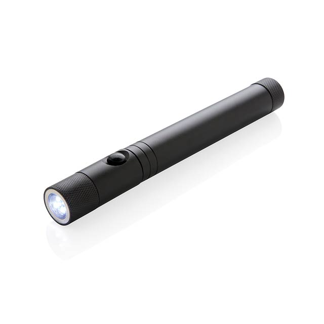 Telescopic light with magnet - black