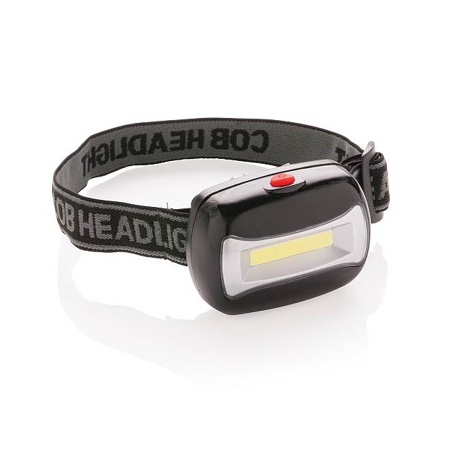 COB head torch - black