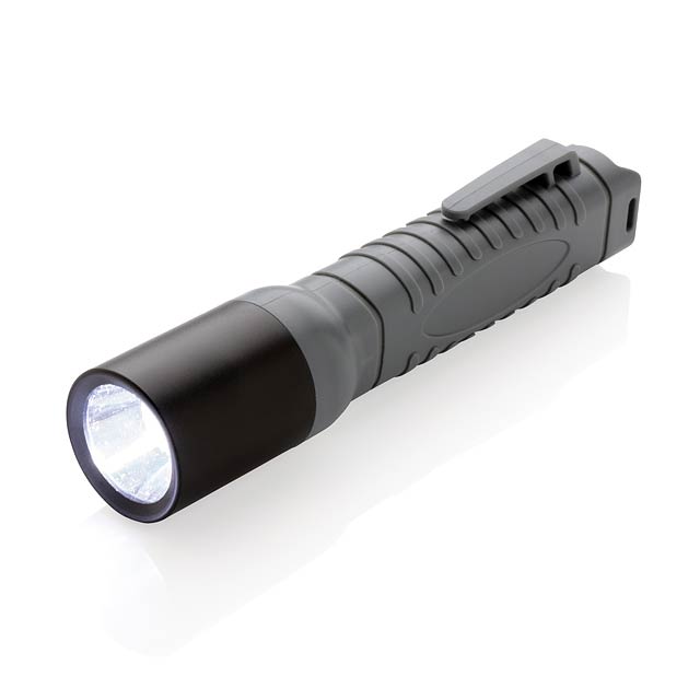 Lehká LED svítilna střední 3W, černá - černá